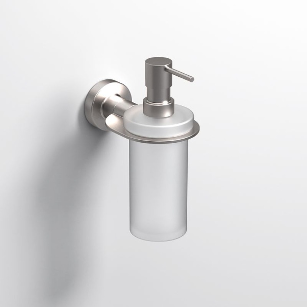Tecno Project | Wall Mounted Soap Dispenser - brushed nickel - Lime Kitchen & Bathroom